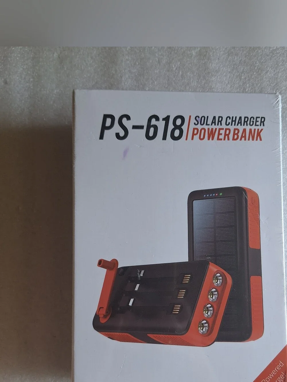 Boogostore PS-618 63200mAh Solar Charger Power Bank with Hand Crank - Brand New